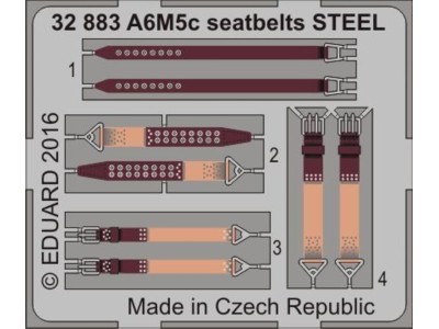 A6M5c seatbelts STEEL for Hasegawa 