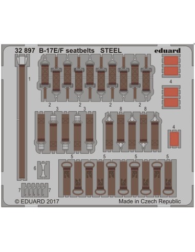 B-17E/F seatbelts STEEL for HKM 