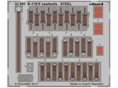 B-17E/F seatbelts STEEL for HKM 