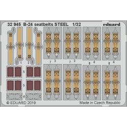 B-24 seatbelts STEEL for Hobby Boss 