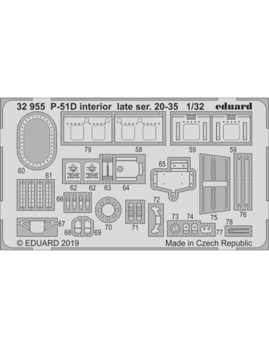 P-51D interior late ser. 20-35 f. Tamiya 
