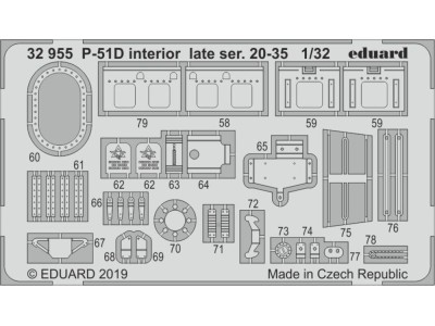 P-51D interior late ser. 20-35 f. Tamiya 
