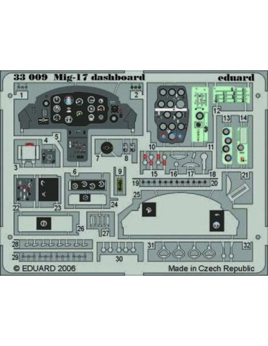 Mig-17 dashboard Für Trumpeter Bausatz 