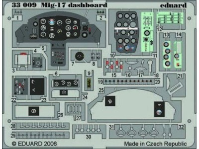Mig-17 dashboard Für Trumpeter Bausatz 