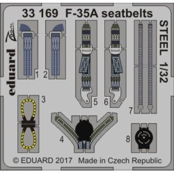 F-35A seatbelts STEEL for Italeri 