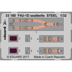 F4U-1D seatbelts STEEL for Tamiya 