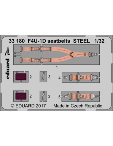 F4U-1D seatbelts STEEL for Tamiya 