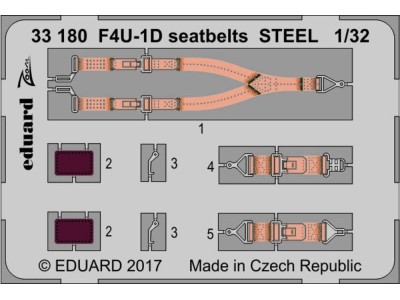 F4U-1D seatbelts STEEL for Tamiya 