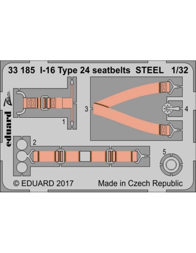 I-16 Type 24 seatbets STEEL for ICM 
