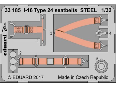 I-16 Type 24 seatbets STEEL for ICM 