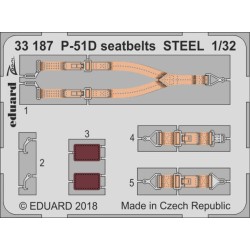 P-51D seatbelts STEEL for Revell 