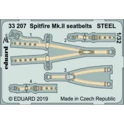 Spitfire Mk.II seatbelts STEEL f.Revell 