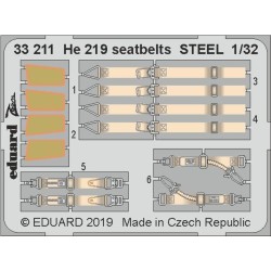 He 219 seatbelts STEEL for Revell 
