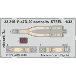 P-47D-20 seatbelts STEEL for Trumpeter 