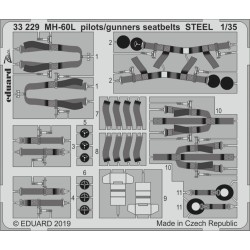 MH-60L pilots/gunners seatbelts STEEL for Kitty Hawk 