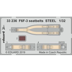 F6F-3 seatbelts STEEL for Trumpeter 