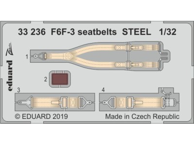 F6F-3 seatbelts STEEL for Trumpeter 
