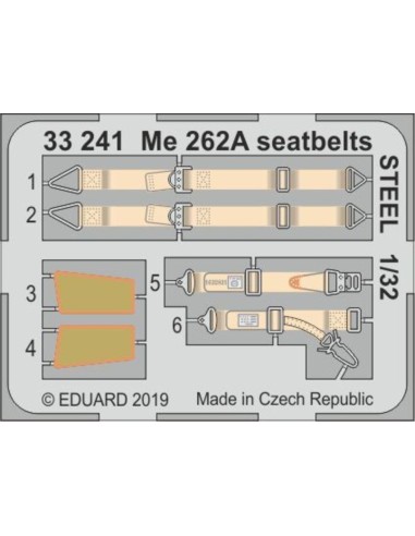 Me 262A seatbelts STEEL f. Revell 