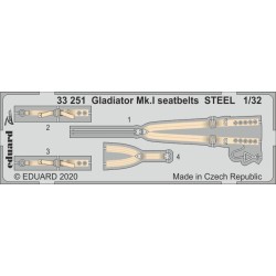 Gladiator Mk.I seatbelts STEEL for ICM 