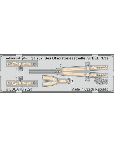 Sea Gladiator seatbelts STEEL for ICM 