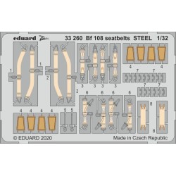 Bf 108 seatbelts STEEL for Eduard 