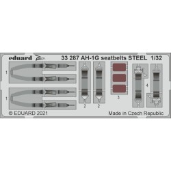 AH-1G seatbelts STEEL 1/32 for ICM 