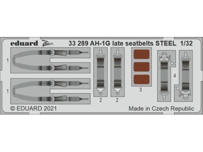 AH-1G late seatbelts STEEL for ICM 
