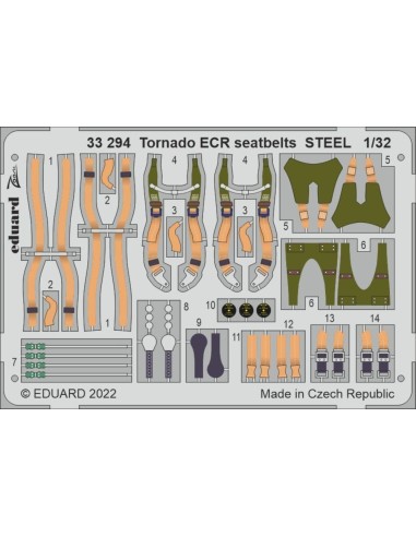 Tornado ECR seatbelts STEEL for ITALERI 