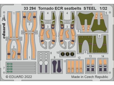 Tornado ECR seatbelts STEEL for ITALERI 