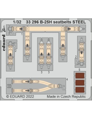 B-25H seatbelts STEEL for HKM 