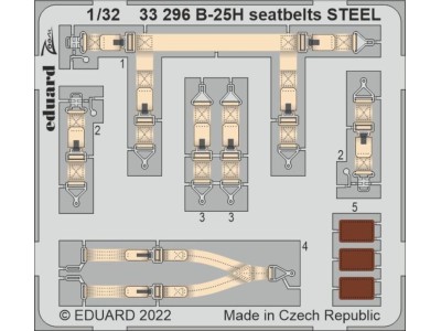 B-25H seatbelts STEEL for HKM 