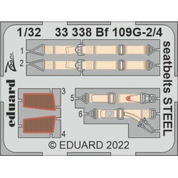 Bf 109G-2/4 seatbelts STEEL for REVELL 