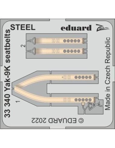 Yak-9K seatbelts STEEL for ICM 