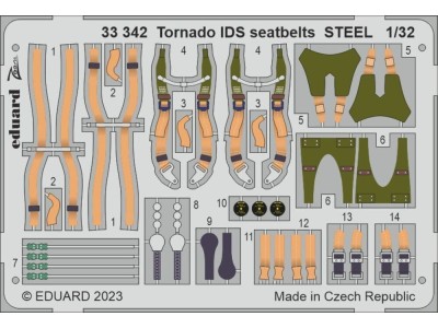 Tornado IDS seatbelts STEEL for ITALERI 