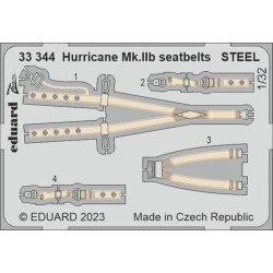 Hurricane Mk.IIb seatbelts STEEL 1/32 REVELL 