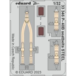 P-40B seatbelts STEEL 1/32 GREAT WALL HOBBY 