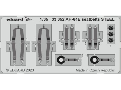 AH-64E seatbelts STEEL 1/35 TAKOM 