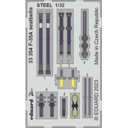 F-35A seatbelts STEEL 1/32 TRUMPETER 