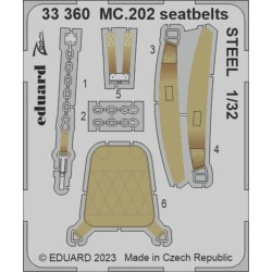 MC.202 seatbelts STEEL 1/32 ITALERI 