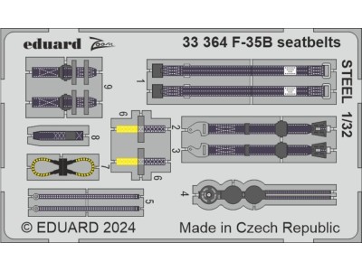 F-35B seatbelrs STEEL 1/32 