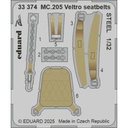 MC.205 Veltro seatbelts STEEL  ITALERI 