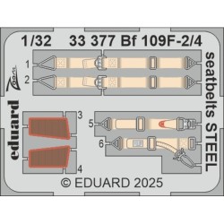 Bf 109F-2/4 seatbelts STEEL  HOBBY 2000 / HASEGAWA 