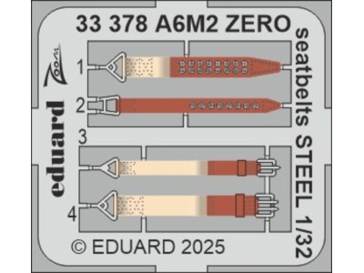 A6M2 Zero seatbelts STEEL  TAMIYA 