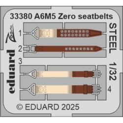 A6M5 Zero seatbelts STEEL  TAMIYA 