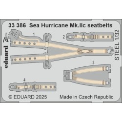 Sea Hurricane Mk.IIc seatbelts STEEL for Revell 