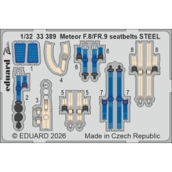 Meteor F.8/FR.9 seatbelts STEEL for Revell 
