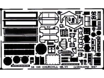 Churchill Mk.VII Detailbausatz Außen 