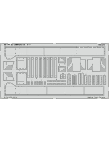 SU-76M fenders 1/35 ZVEZDA 
