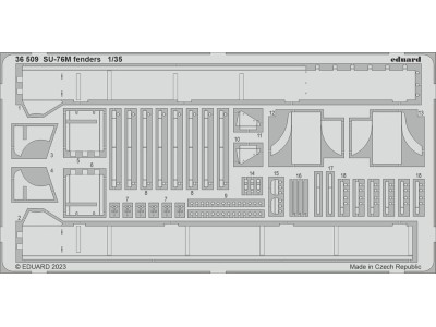 SU-76M fenders 1/35 ZVEZDA 