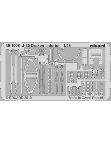 J-35 Draken interior for Hasegawa 